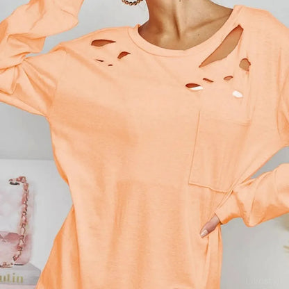 Stylish Triblend T-Shirt with Unique Laser-Cut Details — square view — Livostyle