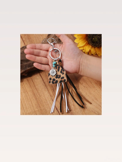 Turquoise Fringe Detail Key Chain — styled showcase — Livostyle