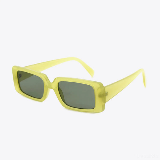 UV400 Polycarbonate Rectangle Sunglasses — square view — Livostyle