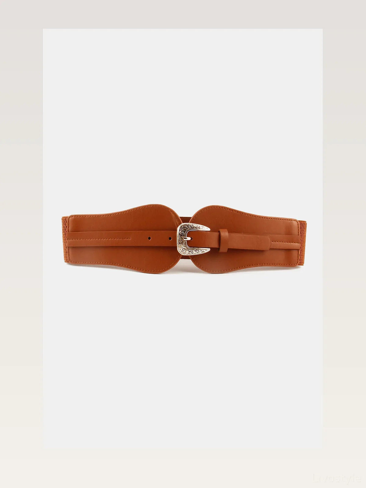 Wide Elastic Belt with Alloy Buckle — styled showcase — Livostyle