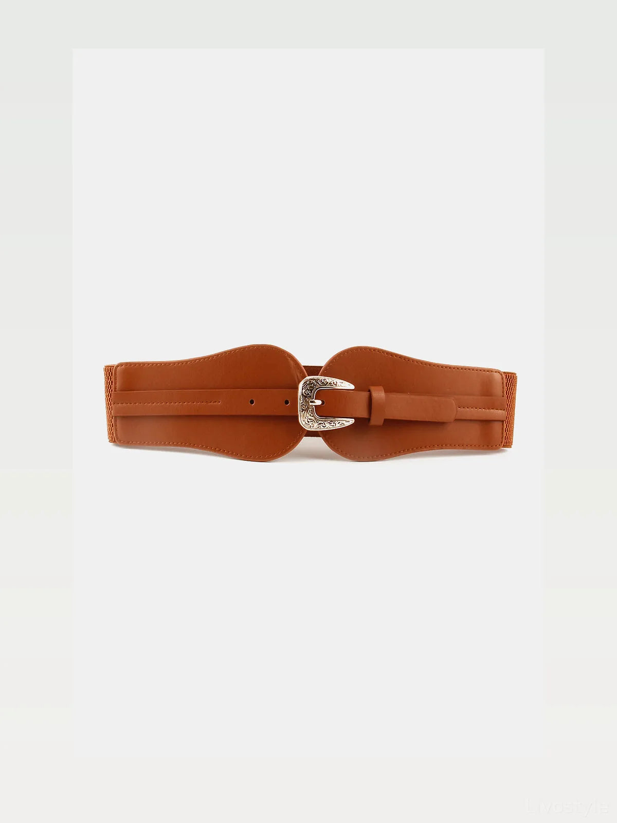 Wide Elastic Belt with Alloy Buckle — styled showcase — Livostyle