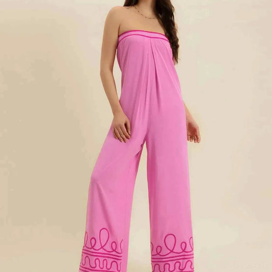 Wide Leg Tube Jumpsuit — square view — Livostyle