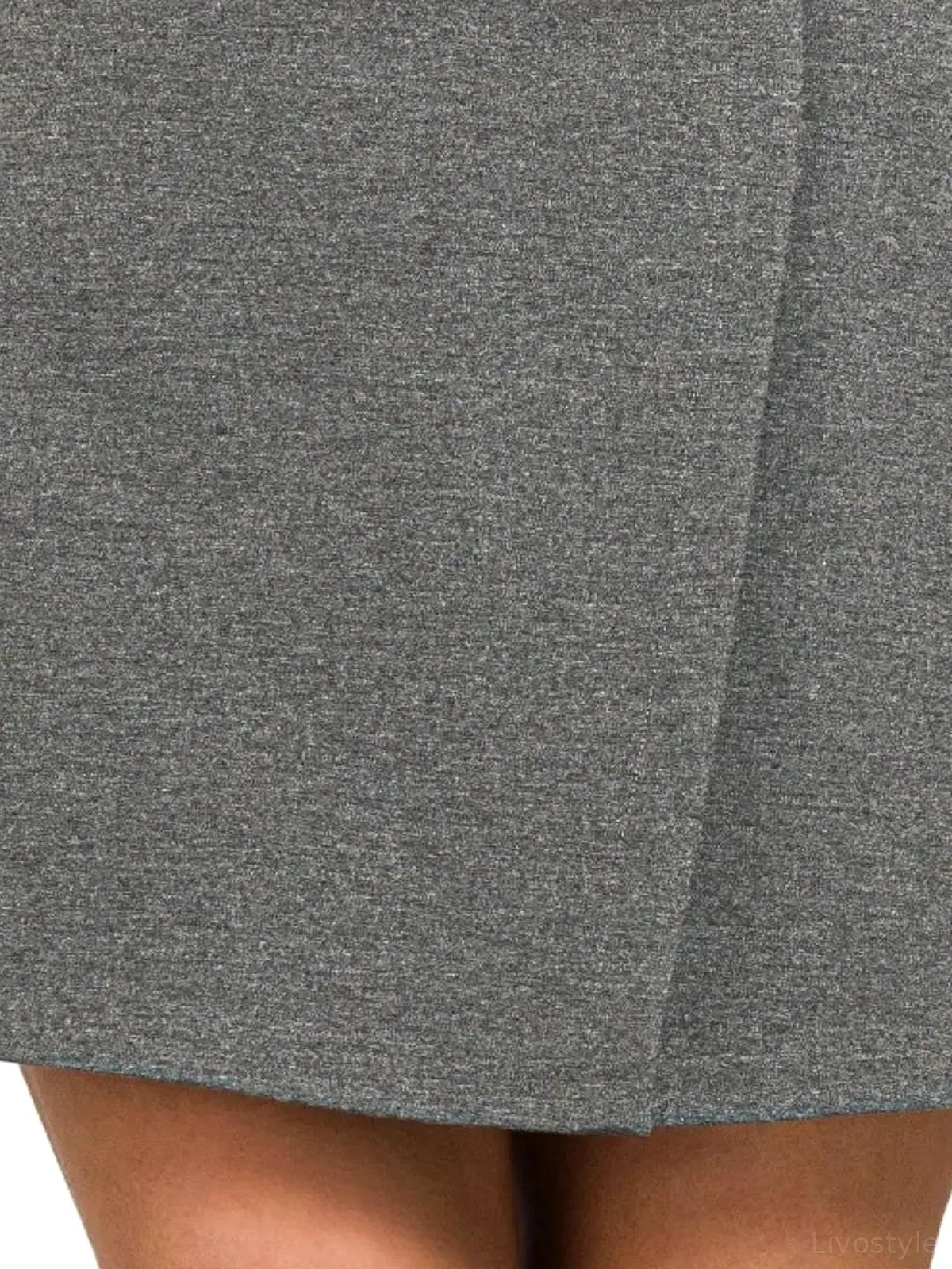 Wrap Front Skort in GREY — detail view — Livostyle