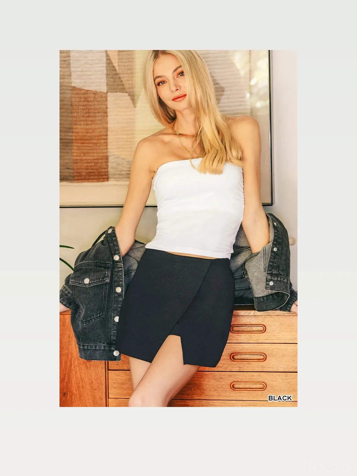 Wrap Front Skort in BLACK — styled showcase — Livostyle