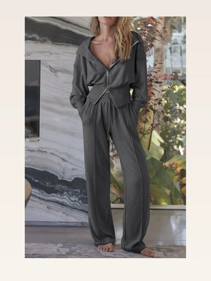 Zip-Up Hoodie and Pants Active Set — styled showcase — Livostyle