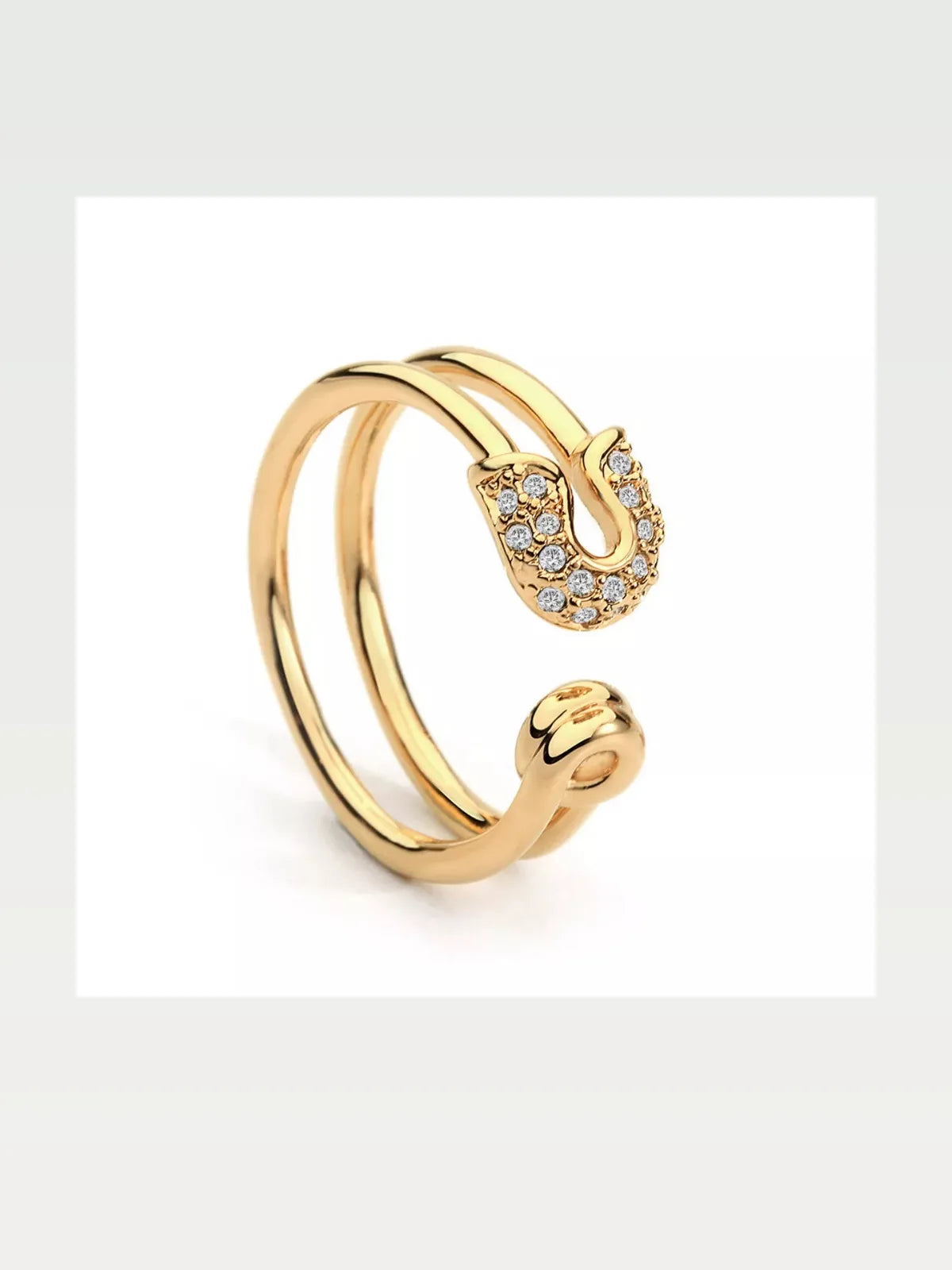 Zircon Double Band Open Ring — styled showcase — Livostyle